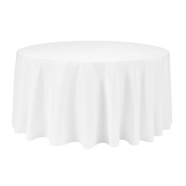 Obrus Okrągły Plamoodporny Matowy o Średnicy 320 cm – Biały