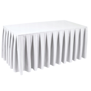 Skirting - Falbana do Stołu Plisowana Biała