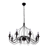 Czarny Żyrandol Wiszący Dekoracyjny Camelot