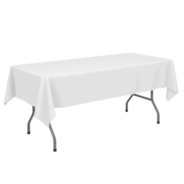 Obrus Matowy Plamoodporny na Stół Bankietowy – 120×235 cm – Biały - obrazek 2