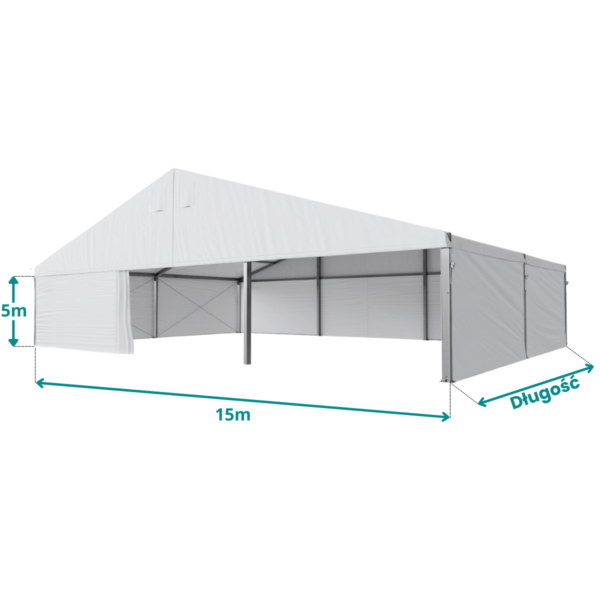 Hala Magazynowa 15x20x5 m – Aluminiowa, Poszycie PVC