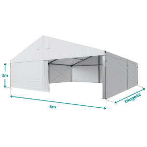 Hala magazynowa aluminiowa z poszyciem z PVC, PCV