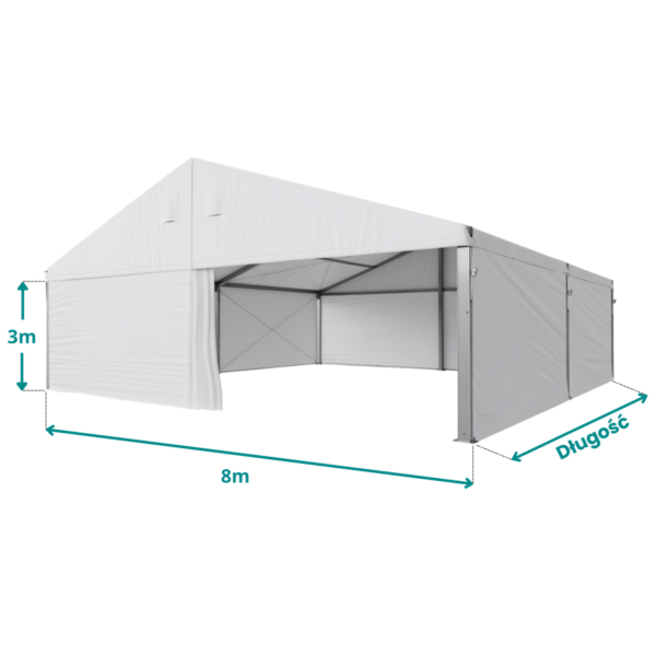 Hala Magazynowa 8x15x3 m – Aluminiowa, Poszycie PVC