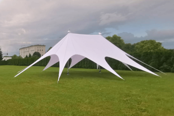 Namiot Gwiazda Dwumasztowy 17,2 m – Biały - obrazek 3