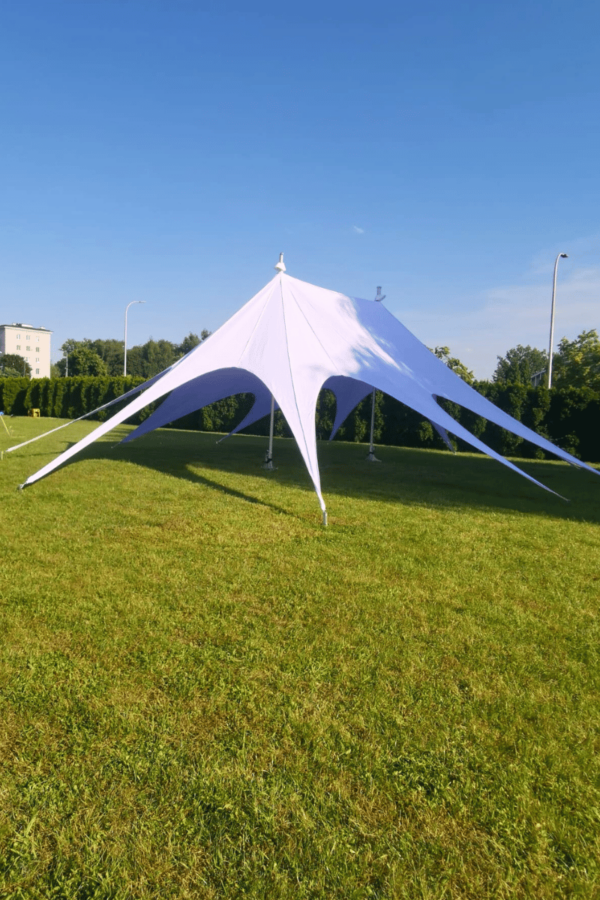 Namiot Gwiazda Dwumasztowy 17,2 m – Biały - obrazek 12
