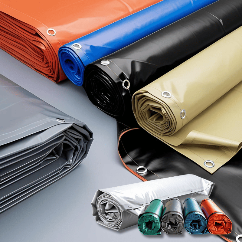 Zrolowane kolorowe plandeki PVC do usługi produkcji poszyć różnego rodzaju