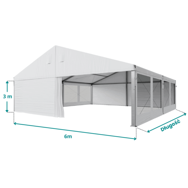 Hala Namiotowa 6x14x3 m Aluminiowa