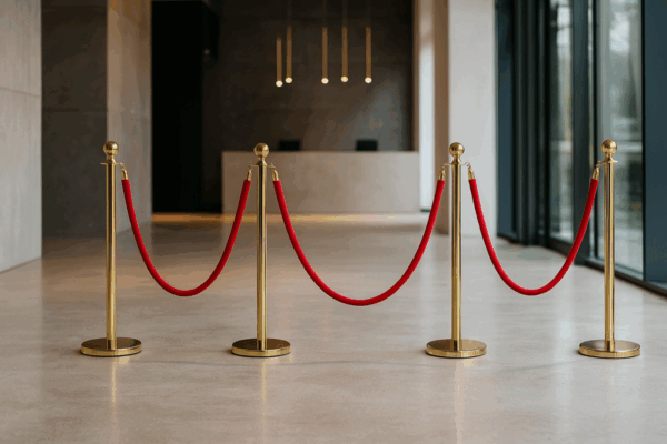 kolejka hotelowa, barierka hotelowa,