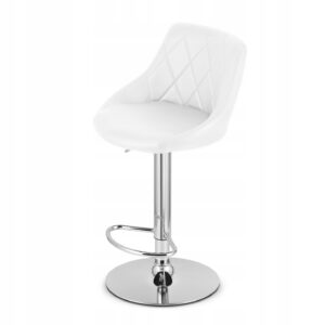 Hoker z oparciem Obrotowy Biały wynajem Katowice